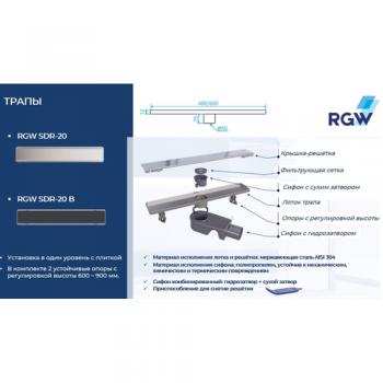 Душевой трап RGW SDR-20B